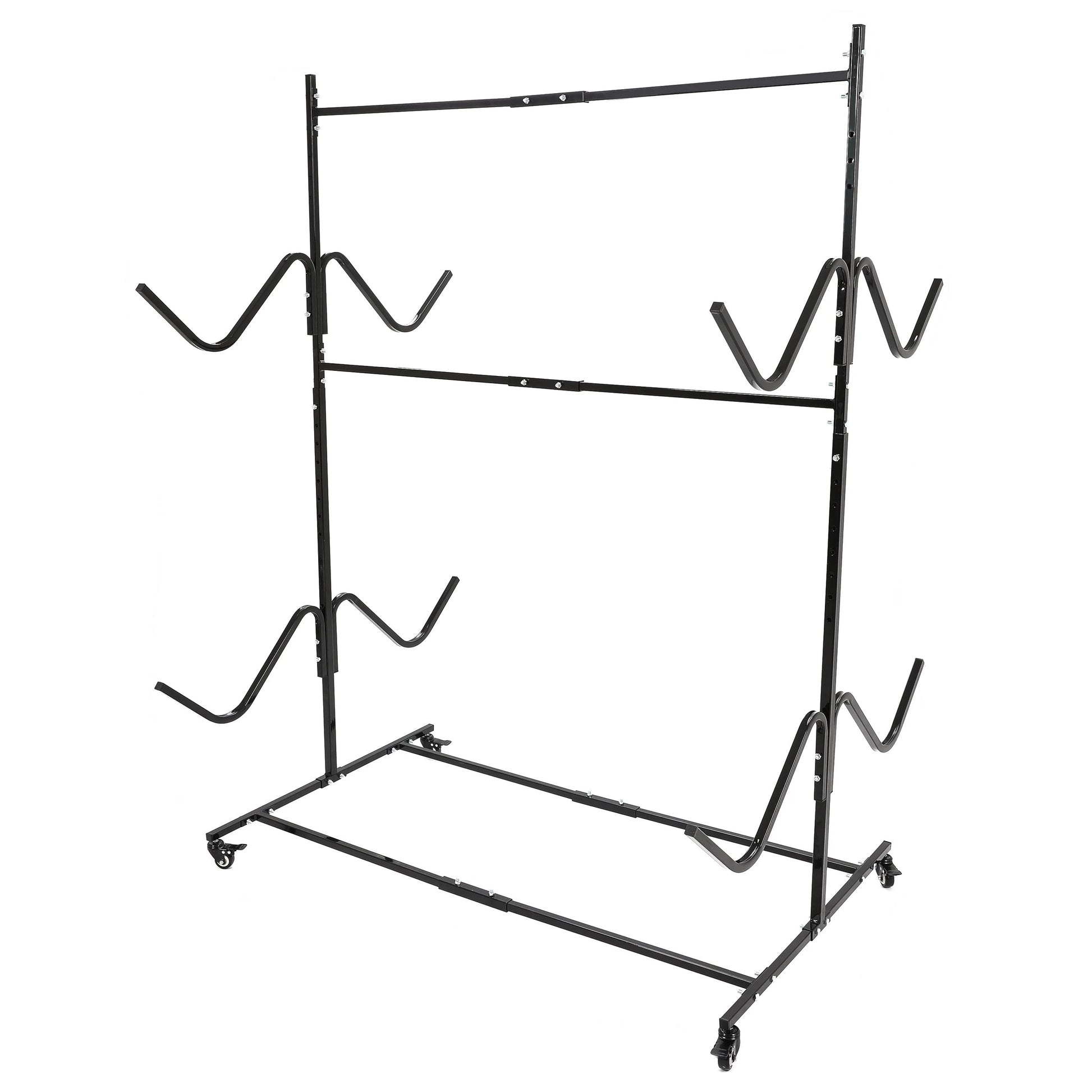 Kojem Freestanding Kayak Storage Rack Stand for 4 Kayak, SUP, Canoe, Paddle Board, Boat, Surfboard for Indoor, Outdoor, Garage, Shed, Dock w/Wheels