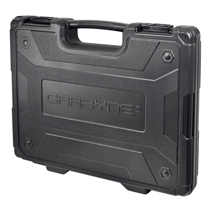 Carbyne 80-Piece Torx, SAE Hex (Allen) & Metric Hex (Allen) Bit Socket Set with 30 Super Short Bit Sockets, Cr-V Steel Sockets, S2 Steel Bits, Durable Storage Case