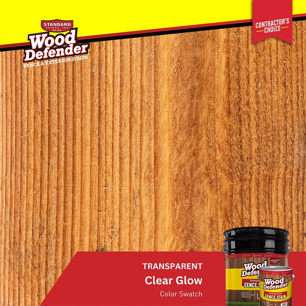 Wood Defender Transparent Fence Stain Clear Glow 5 Gallon