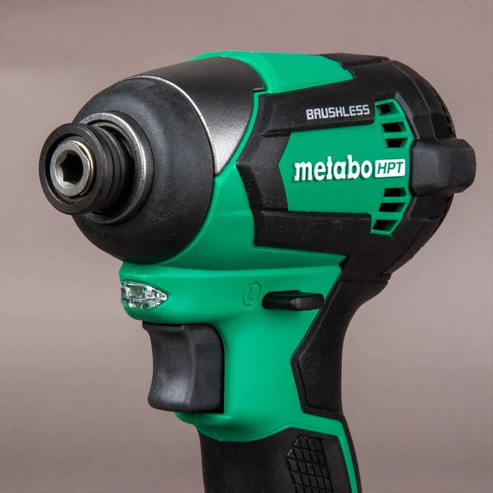 Metabo HPT 18V MultiVolt Cordless Brushless Impact Driver Kit, Compact Lightweight Impact Driver Set with 2 Lithium-Ion Metabo Batteries, Charger, 1/4-Inch Quick Change Chuck, High Torque, WH18DEX