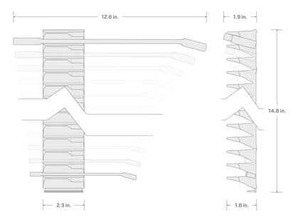 TEKTON Combination Wrench Set with Modular Wrench Organizer, 19-Piece (6 - 24 mm) | WCB95202