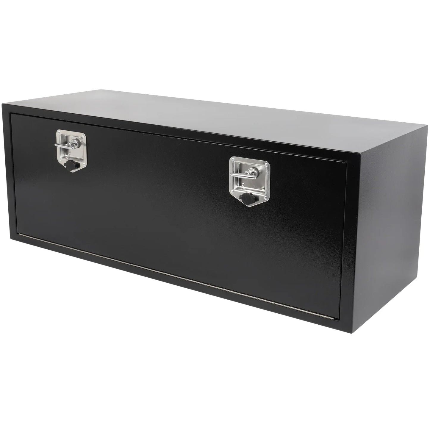 CCIYU 48 Inch Iron Truck Bed Toolboxes, Heavy Duty Truck Tool Box with Lock Keys, Storage Tool Box Chest Box Organizer for Pickup, RV, Truck Bed, Trailer, 48"x 18"x18", Black