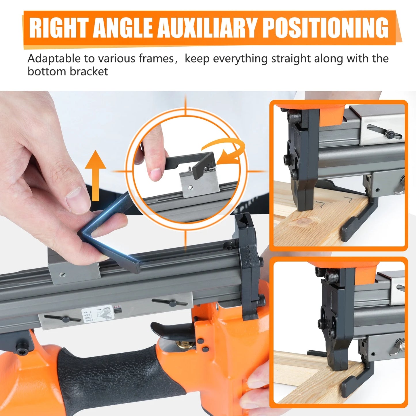 KAMSIN V1015 30 Gauge Pneumatic Framing Nail Gun, Picture Frame V Nailer 5/16'' to 19/32'', 1 Piece