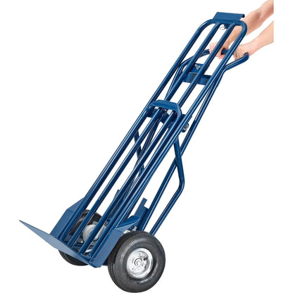 Global Industrial 983130 Steel 3-in-1 Convertible Hand Truck with Pneumatic Wheels, 600 lbs