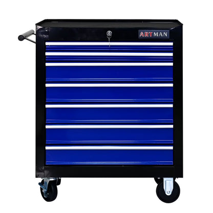 IVV 5-Drawer Rolling Tool Chest, Large-Capacity Tool Box with Wheels and Drawers, Tool Chest with Lock for Warehouse, Garage, Repair Shop and Tool Room (Blue)