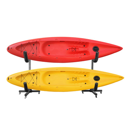 2-Kayak Storage Rack – Freestanding Vertical Storage for Paddleboards or Kayaks with 175LBS Weight Capacity – Kayaking Equipment by Rad Sportz