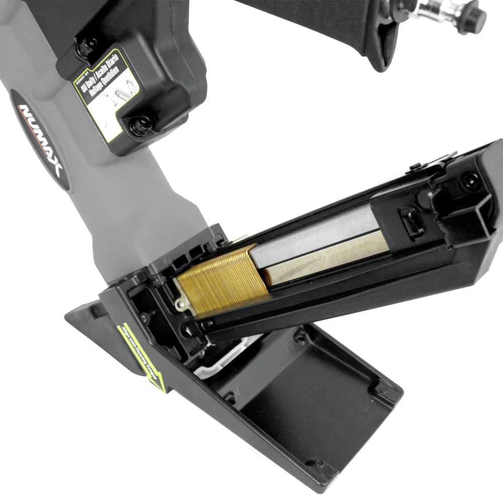 NuMax S50LSDH Pneumatic 2-in-1 15.5-Gauge and 16-Gauge 2" Dual Handle Flooring Nailer/Stapler