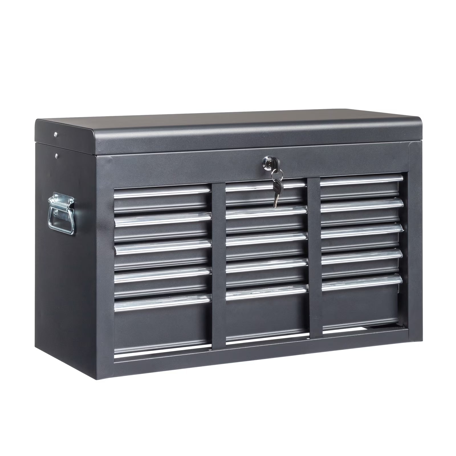 IVV Tool Storage Box Chest with 5 Drawers Steel Repair Tool Box with Lock and Key, Black