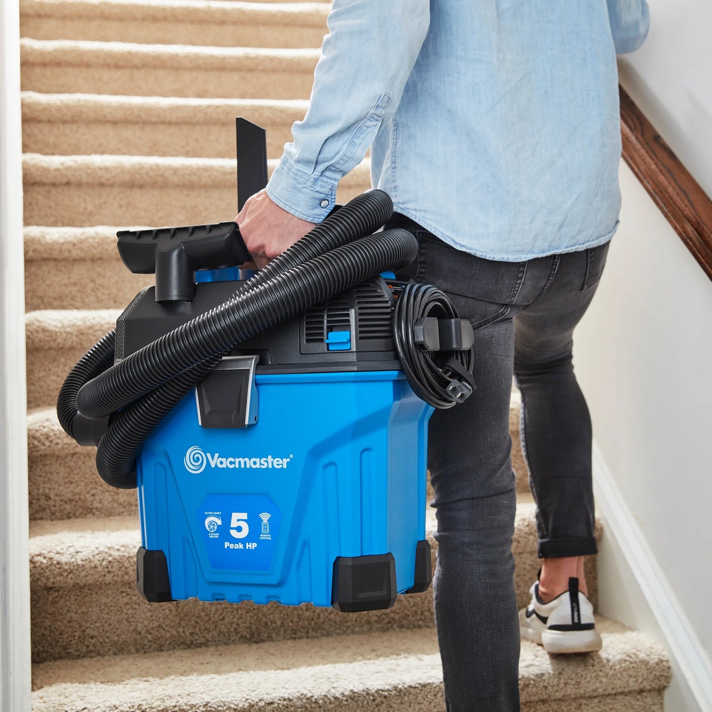 Vacumaster 5 Gallon Remote Control Wall Mount Wet/Dry Vacuum Tank