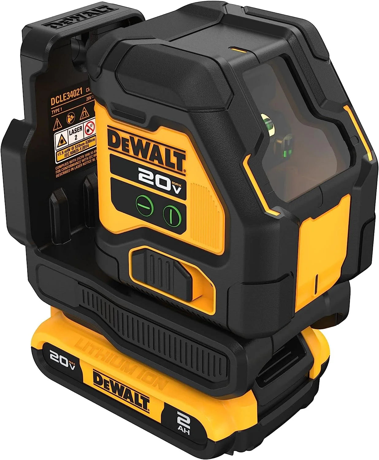 DEWALT 20V MAX, Laser Level Kit, Cross Line Laser, Green (DCLE34021D1)