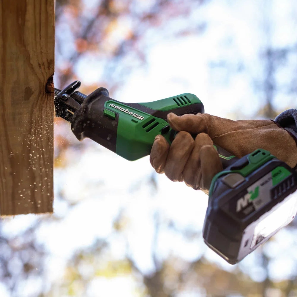 Metabo HPT 18V MultiVolt Cordless Reciprocating Saw | One-Handed Design | 3,200 Strokes Per Minute | Accepts Reciprocating or Jig Saw Blades | Lifetime Tool Warranty | CR18DAQ4