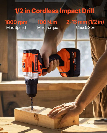 Tool Combo Kit Max 20V Cordless 2-Tool Power Combo Kit with 4.0 Ah Battery - Home & Workshop Use