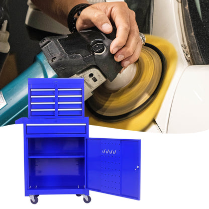 Rolling Tool Chest, 5-Drawer Tool Box Organizer Sliding Drawers Detachable Top & Adjustable Shelf