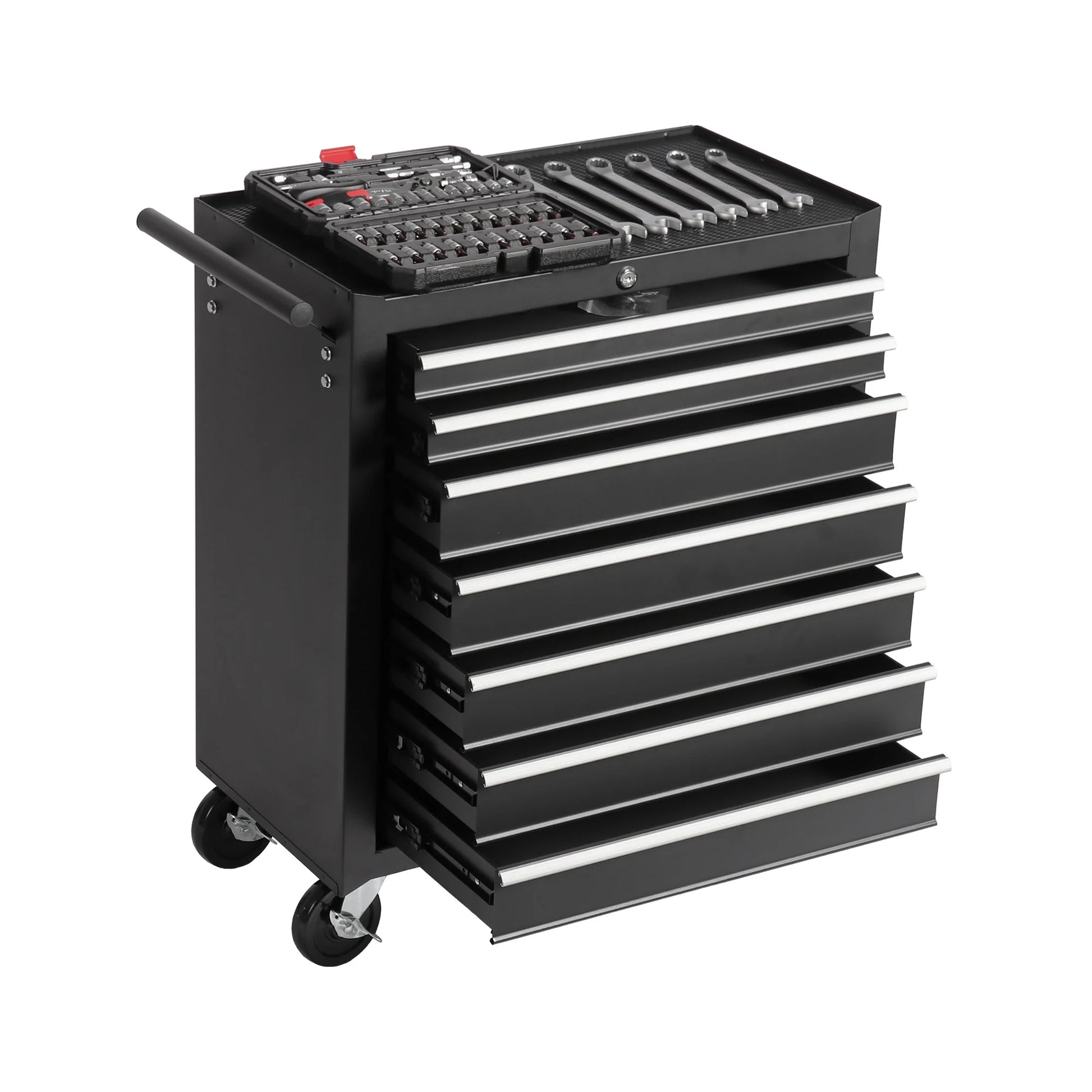 7-Drawer Rolling Tool Chest with Wheels - Heavy-Duty Tool Storage Cart for Garage, Workshop, or Job Site