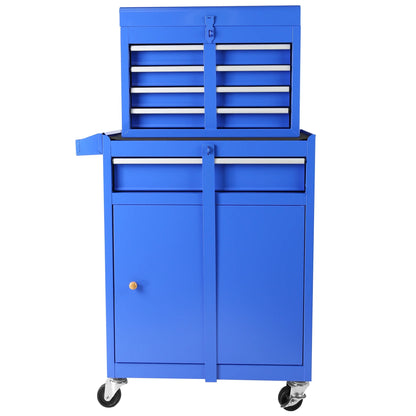 DUOSONG 5-Drawer Rolling Tool Chest, High Capacity Tool Storage Cabinet W/Lockable Wheels, Adjustable Shelf & Anti-Slip Liner, Detachable Tool Box Organizer, Rolling Tool Cabinet Blue Steel Tools &