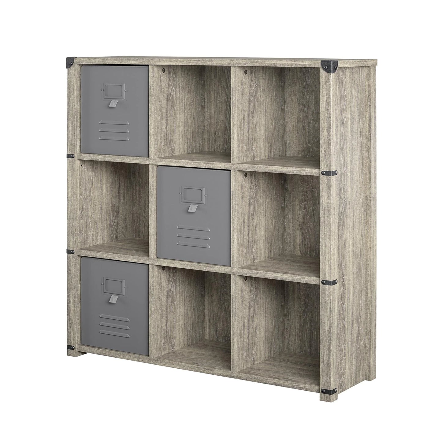 Nova 9 Cube Storage Bookcase - Grey Oak