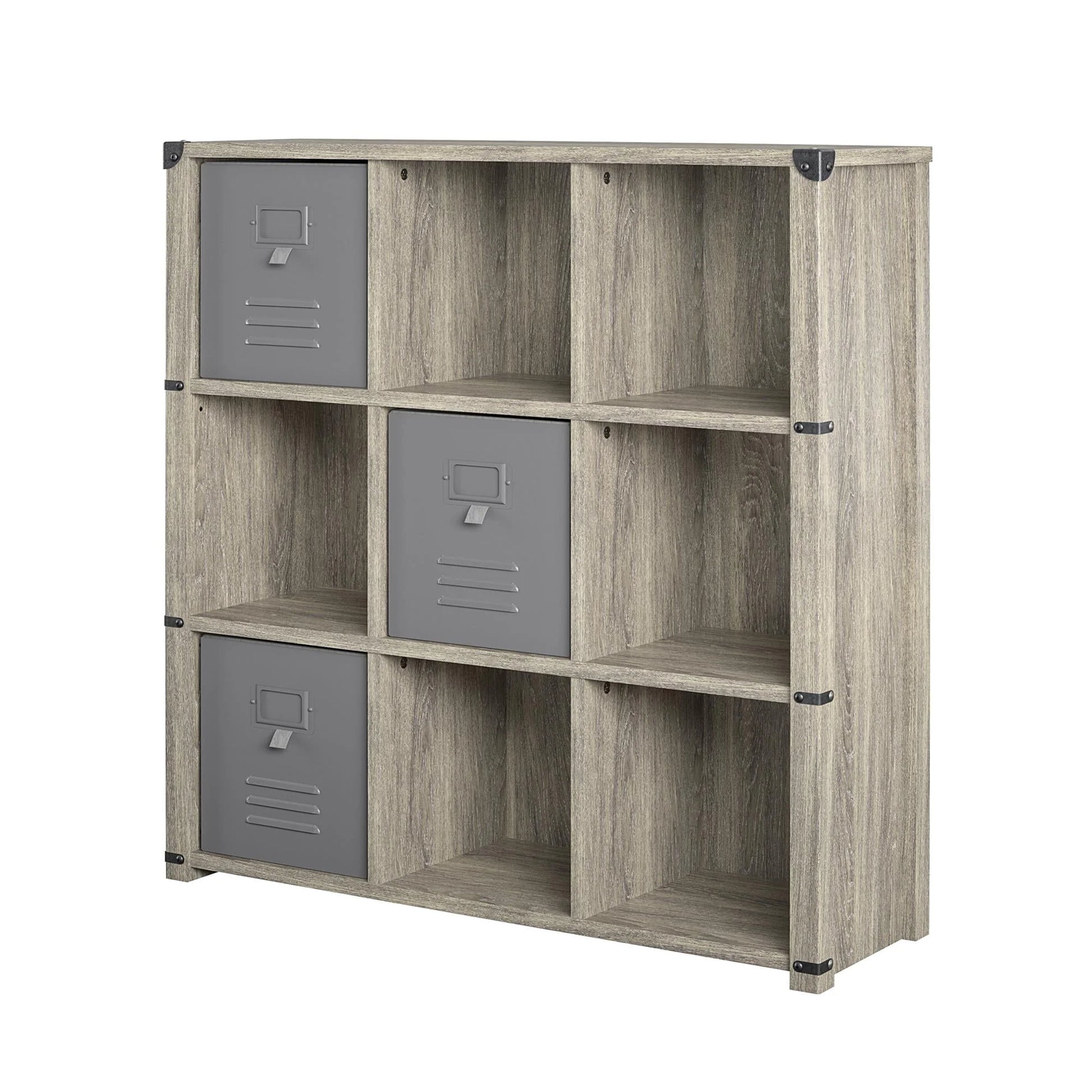 Nova 9 Cube Storage Bookcase - Grey Oak
