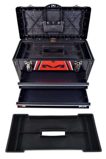 Matrix Concepts M31 Worx 2 Drawer Portable Tool Box (Black/Red) M31-402