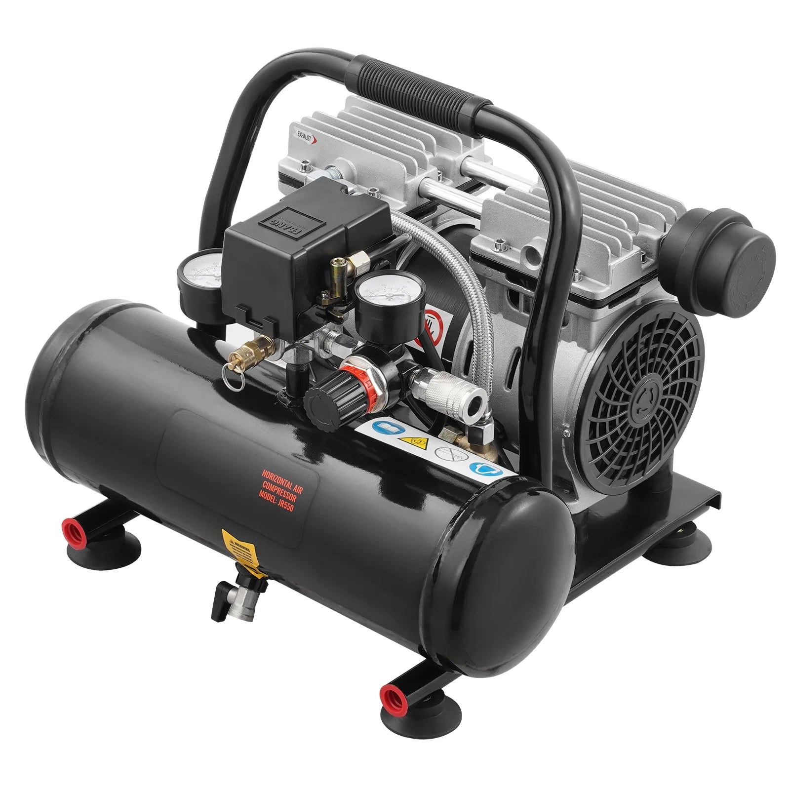 KFFKFF Air Compressor with 1 Gallon Steel Tank, 1HP, 1.5 CFM at 90PSI & Max Pressure of 120PSI, Oil-Free Operation, 78dB Low Noise Level, Ideal for Automotive Maintenance, Tire Inflation
