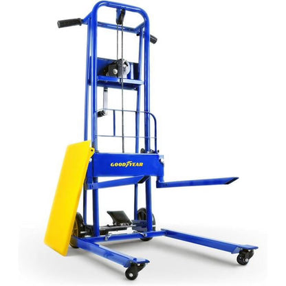 Goodyear 330 Lbs Material Lift & Stacker - Manual Winch, Max Lift 40" Inches