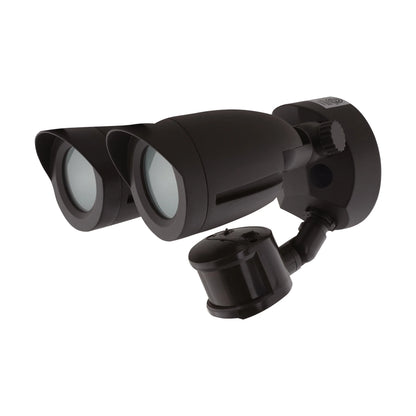 Nuvo Lighting LED Security Light Dual Head With Motion Sensor Black Finish 3000K