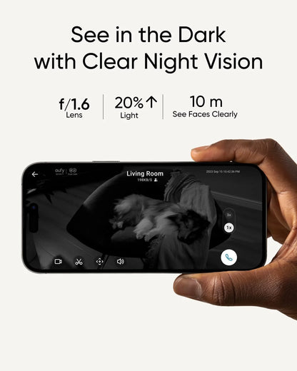 eufy Security Indoor Cam S350, Dual Cameras, 4K UHD Resolution Security Camera with 8? Zoom and 360? PTZ