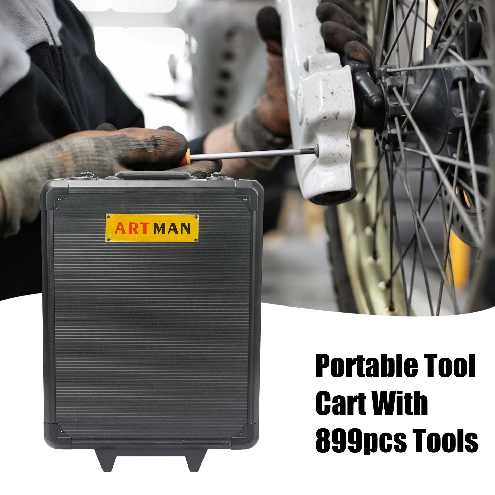 799 Pieces Professional Mechanics Hand Tool Set, Mobile Tool box on Wheels W/Ratchets& Socket, Screwdriver, Tongs, 4-layer Tool Case & Tool Kit, Silver