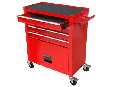 4 Drawers Rolling Tool Chest, High Capacity Tool Box with Tool Sets, Tool Chest with Lockable System and Wheels, Utility Tool Storage Cart for Workshop Mechanics Garage (Black)