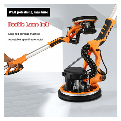 9-inch Electric Drywall Sander 225MM Wall Grinding Machine Putty Dustless Self -vacuum LED Long Rod Polishing Sand Paper Machine ,Low Vibration