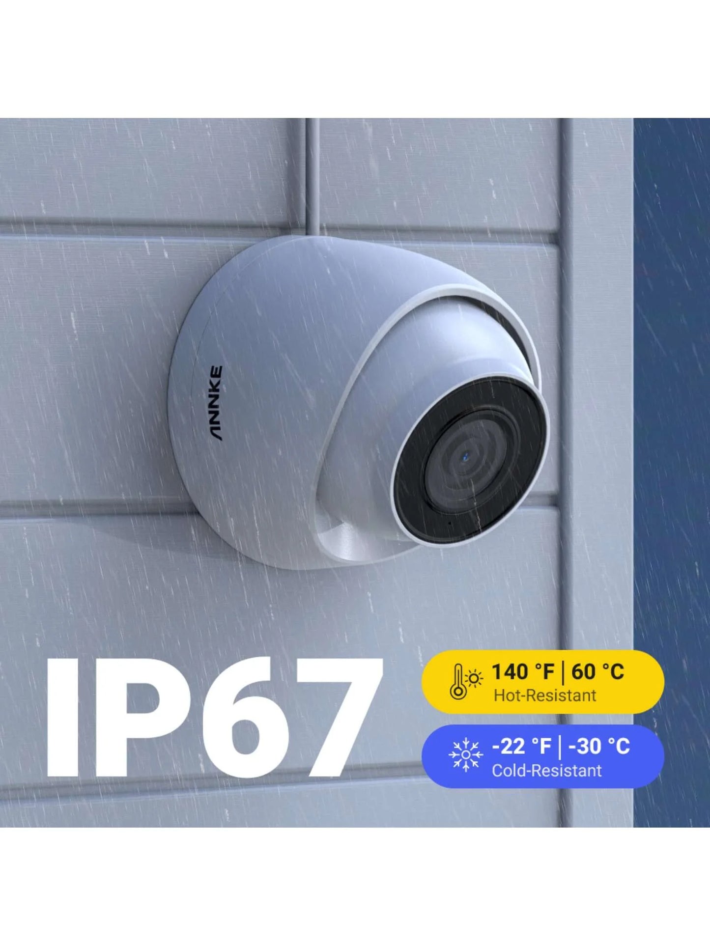 ANNKE PoE Security Camera 4K 8 Channel H.265+ NVR 5MP IP Turret Cameras with AI Vehicle Detection