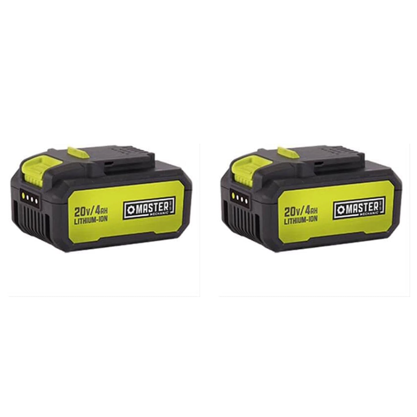 Master Mechanic 2 Pack 20V Lithium Ion Rechargeable Tool Charging Battery