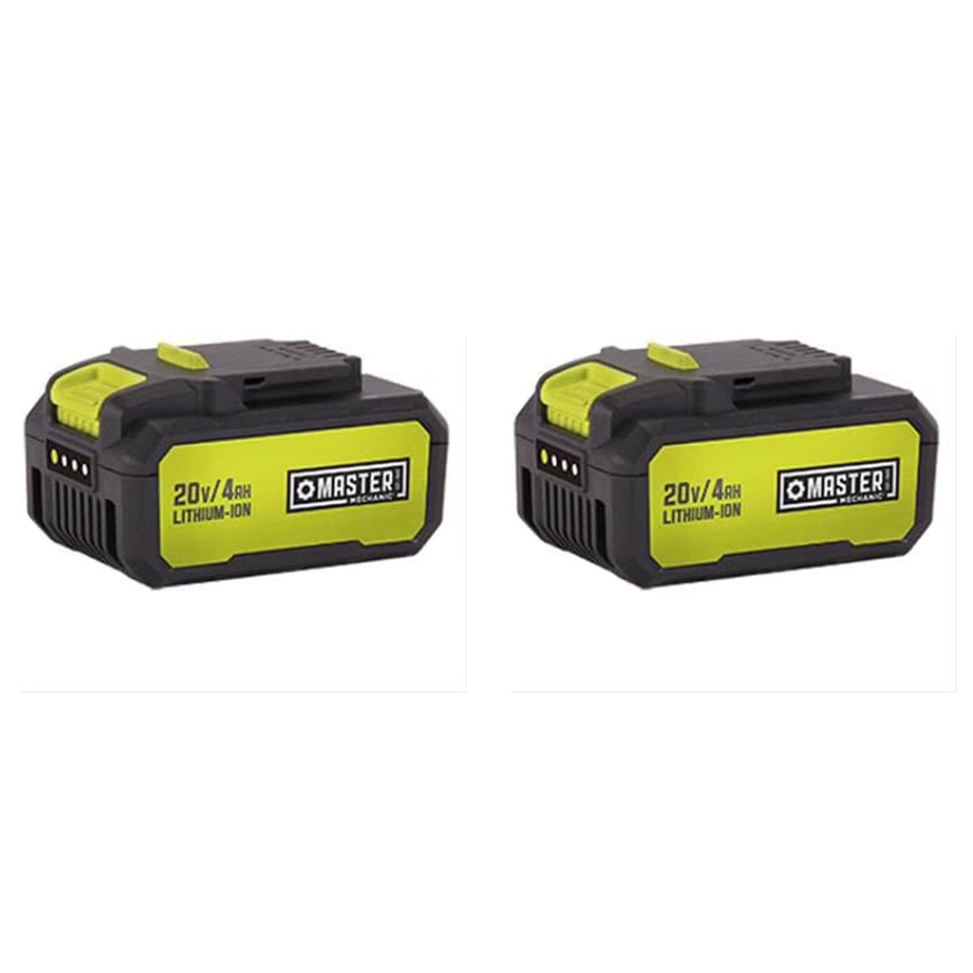 Master Mechanic 2 Pack 20V Lithium Ion Rechargeable Tool Charging Battery