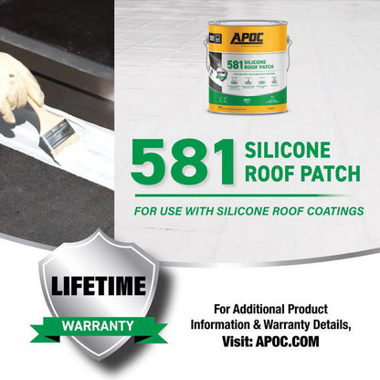 APOC 1912245 1 gal Silicone Roof Patch, Bright White - Pack of 4