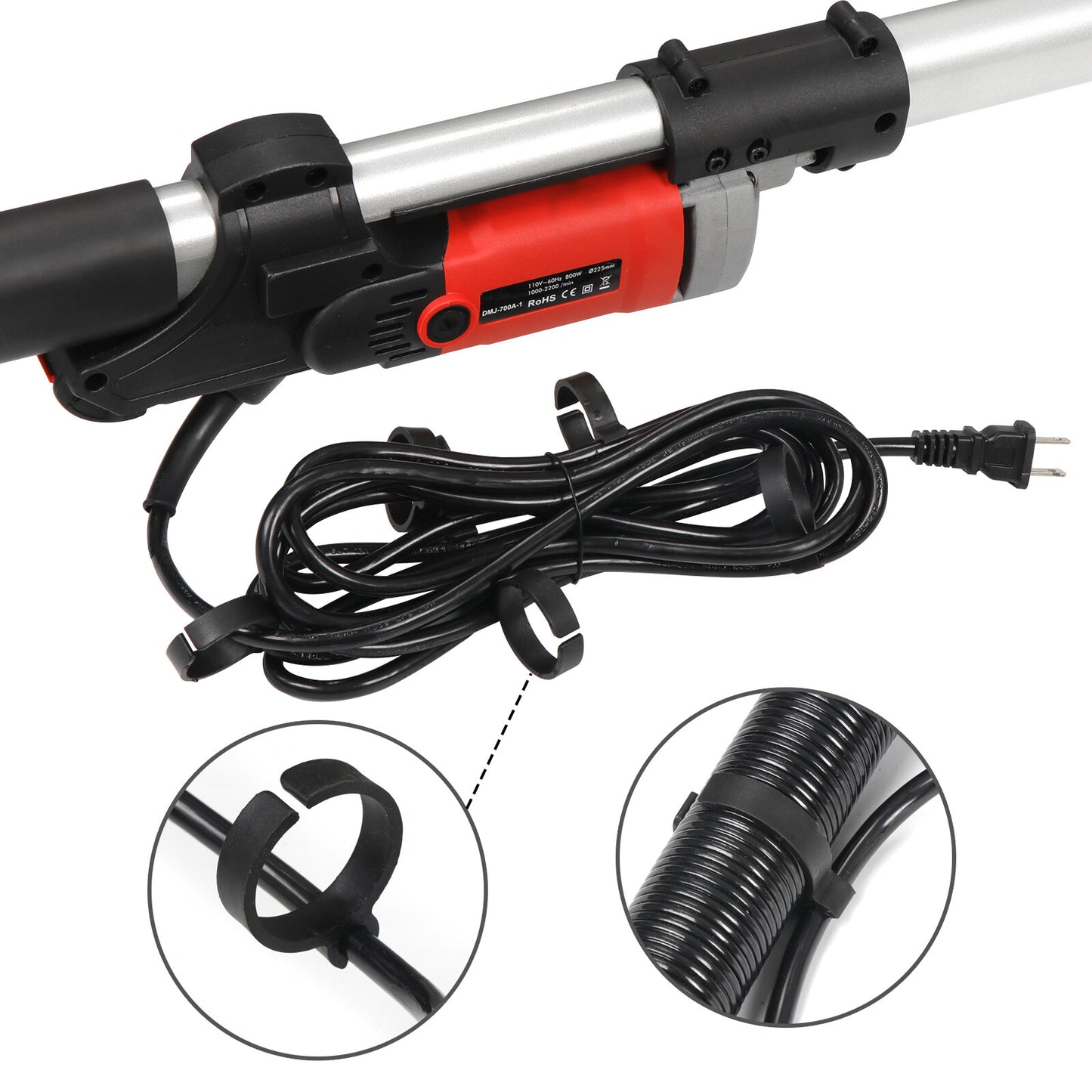 ZenStyle Commercial Electric Drywall Sander 800W Adjustable Speed with Sanding Pads