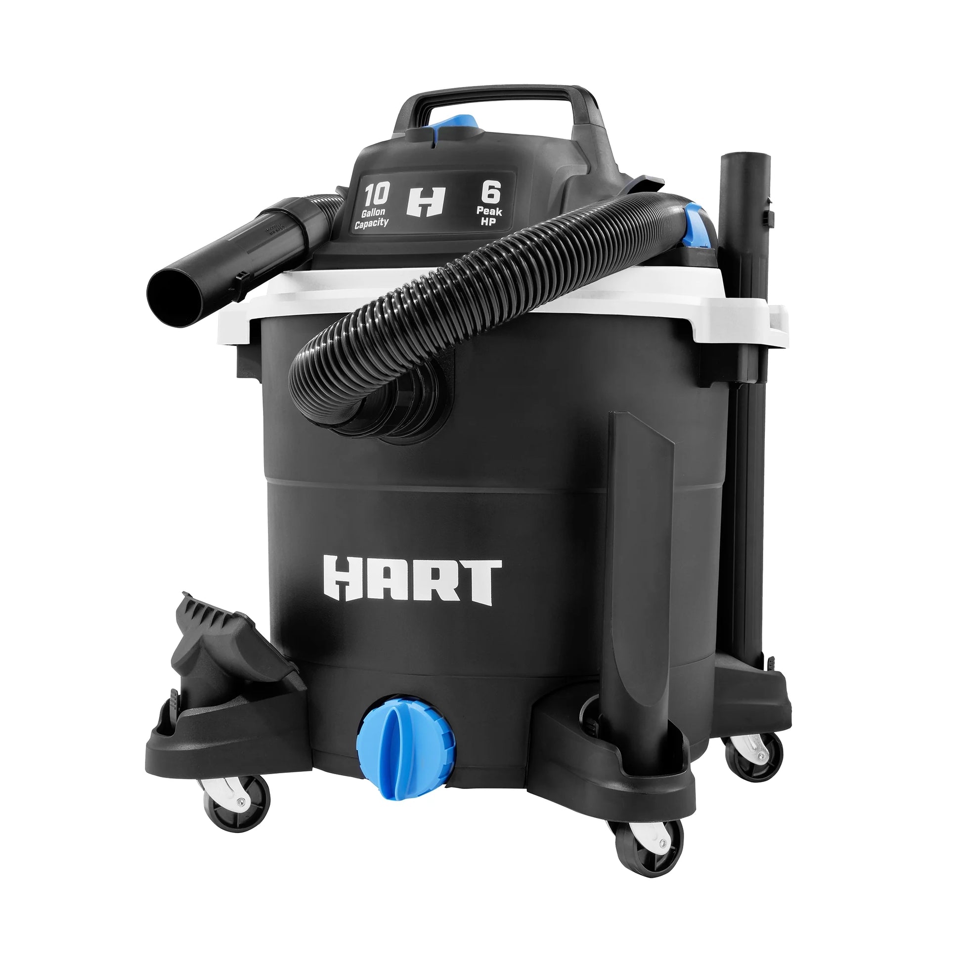 HART 10 Gallon 6 Peak HP Poly Wet/Dry Vacuum, VOC1012PF 3703