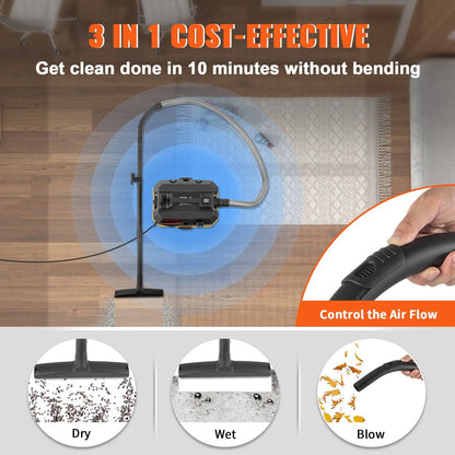 3-in-1 Wet Dry Vacuum, 4 Gallon 5HP, Blower & Attachments for Floor, Car, Gap Cleaning, ETL Listed
