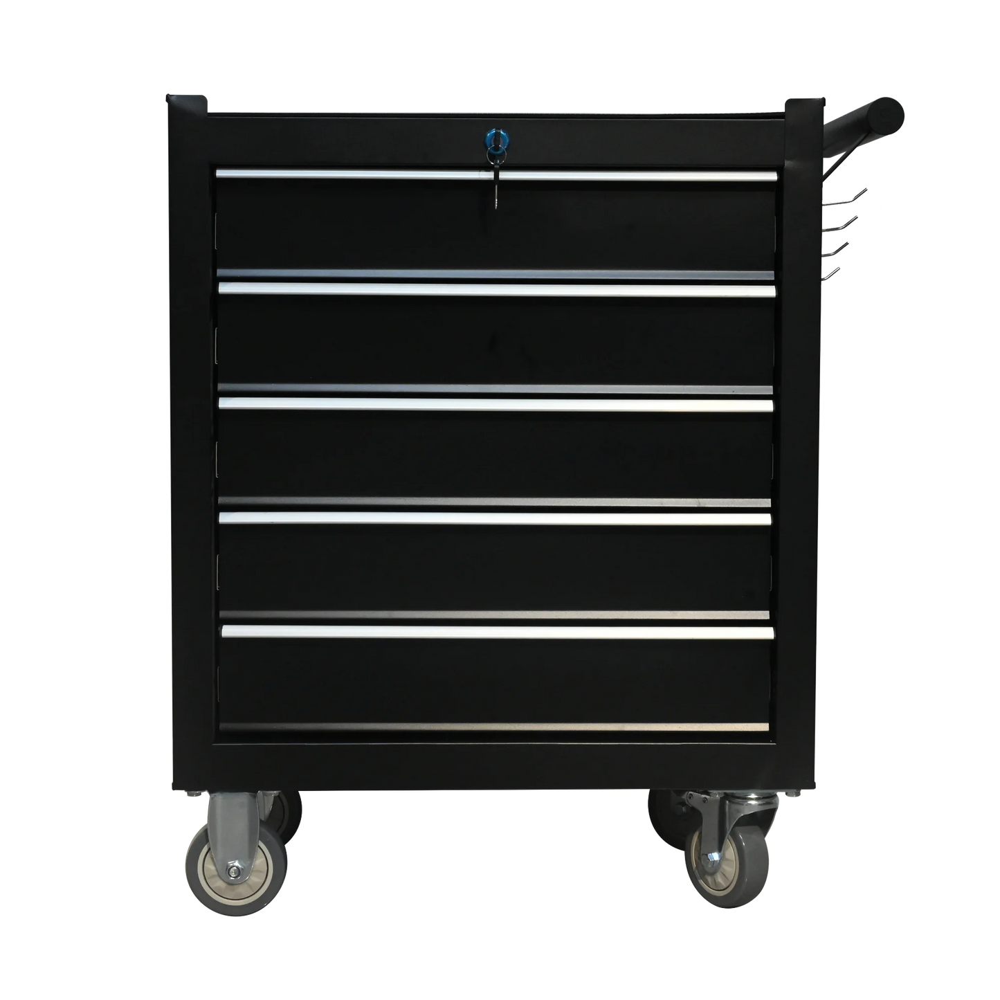 5-Drawer Metal Rolling Tool Cabinet, Storage Toolbox with Brake wheels, Tool Chest with lock, Suitable for Warehouses, Garages, Repair Shops