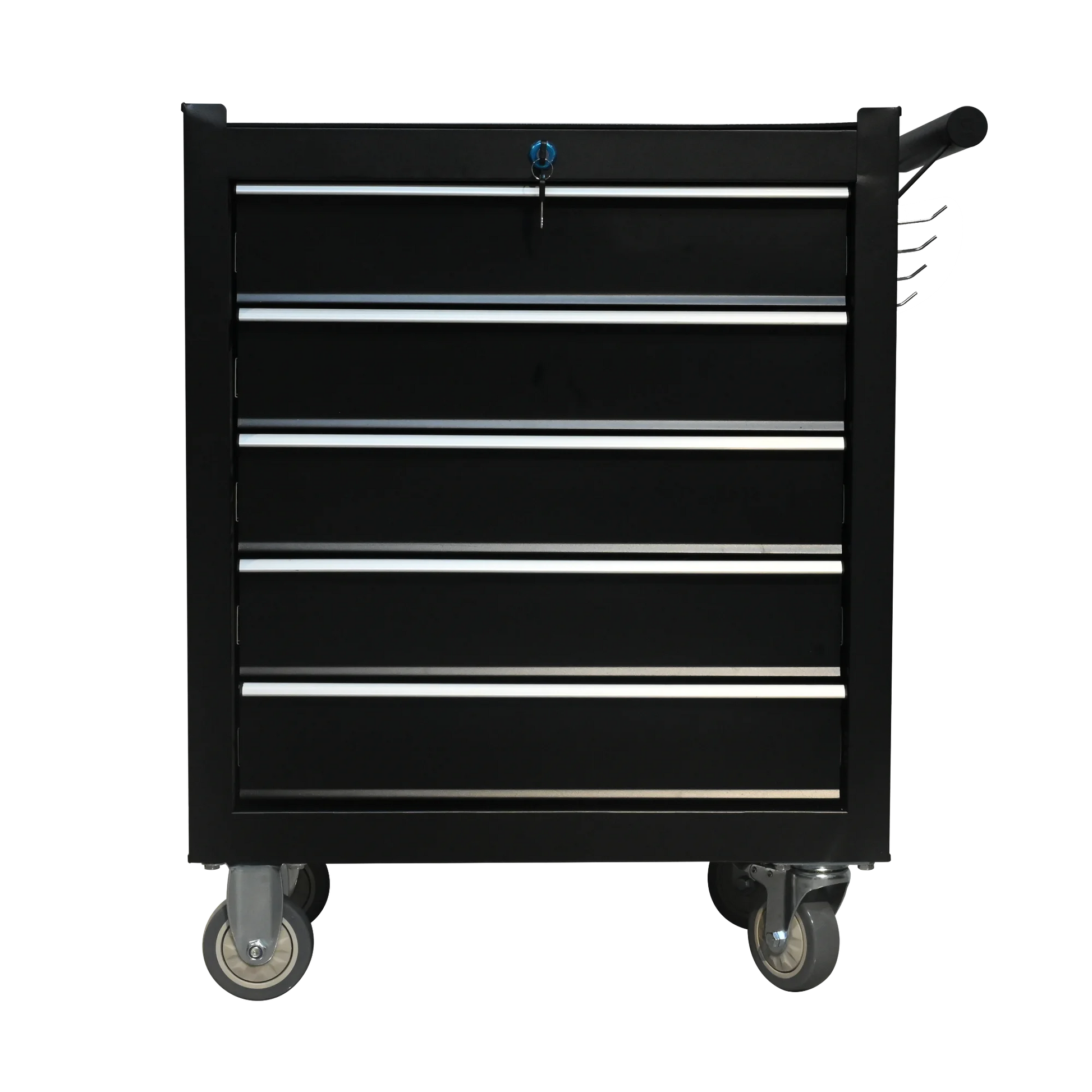 5-Drawer Metal Rolling Tool Cabinet, Storage Toolbox with Brake wheels, Tool Chest with lock, Suitable for Warehouses, Garages, Repair Shops