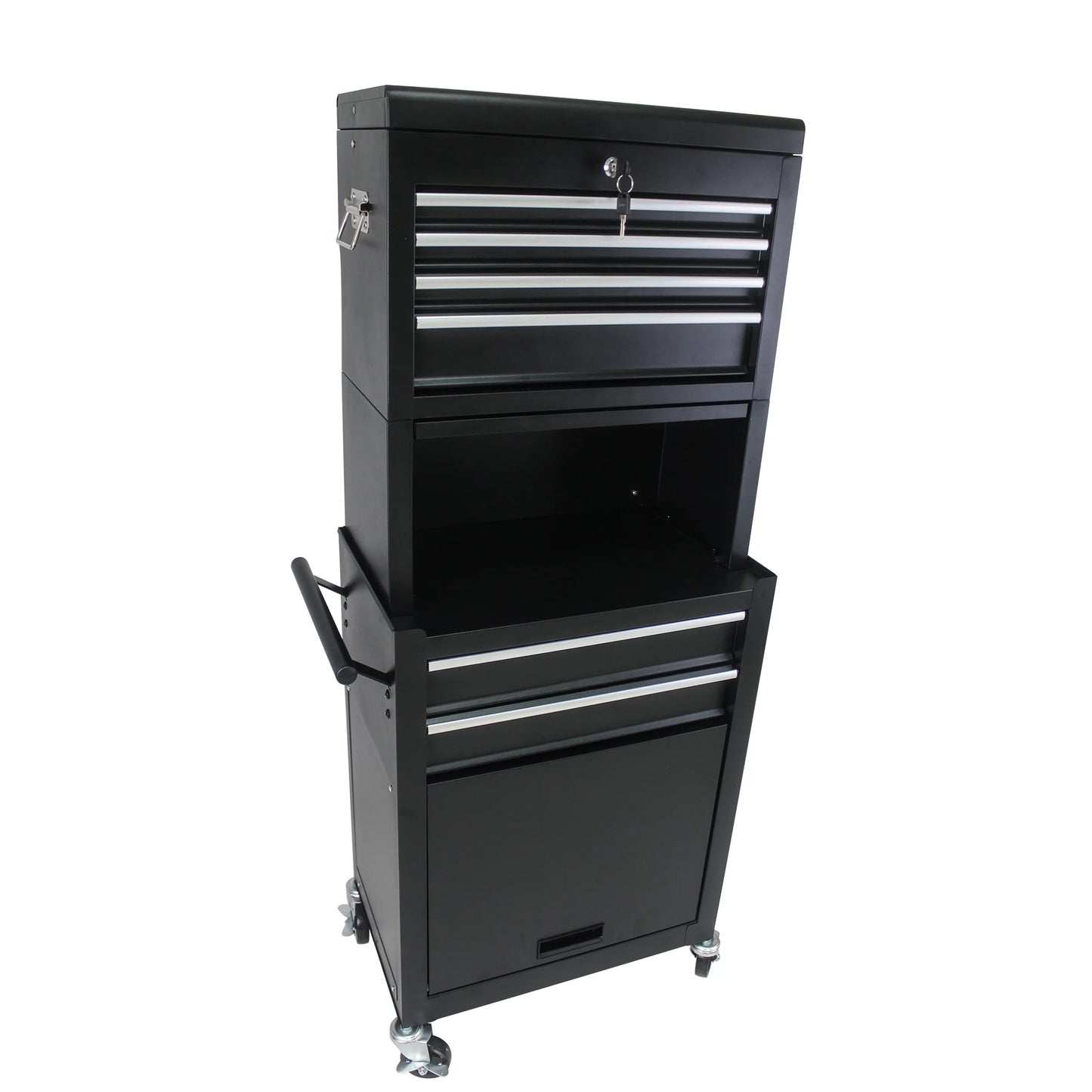 ARTMAN 6-Drawer 2 in 1 Mechanic Tool Box Storage Cabinet,High Capacity Rolling Tool Chest with Wheels and Drawers for Garage Workshop Warehouse Repair Shop