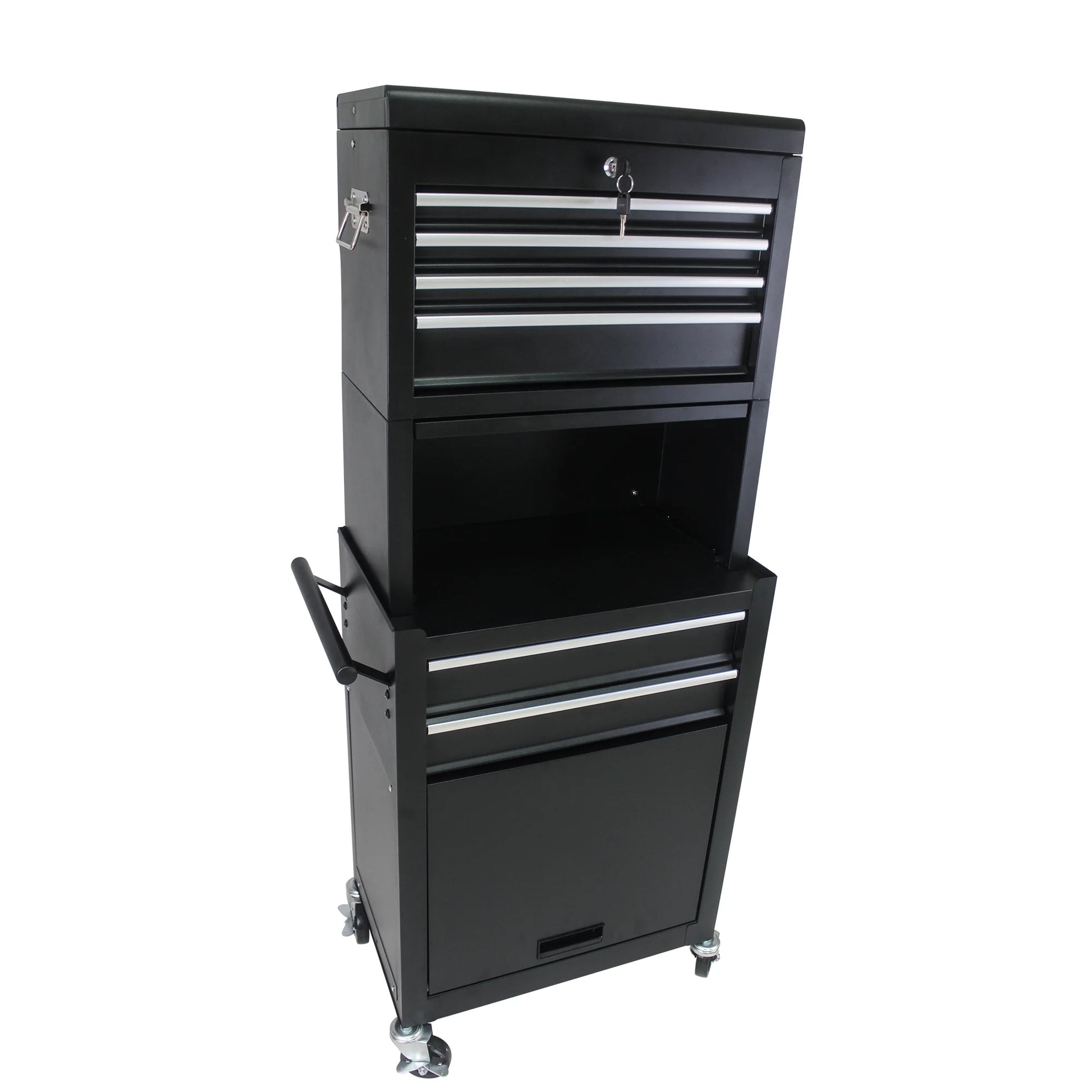 ARTMAN 6-Drawer 2 in 1 Mechanic Tool Box Storage Cabinet,High Capacity Rolling Tool Chest with Wheels and Drawers for Garage Workshop Warehouse Repair Shop