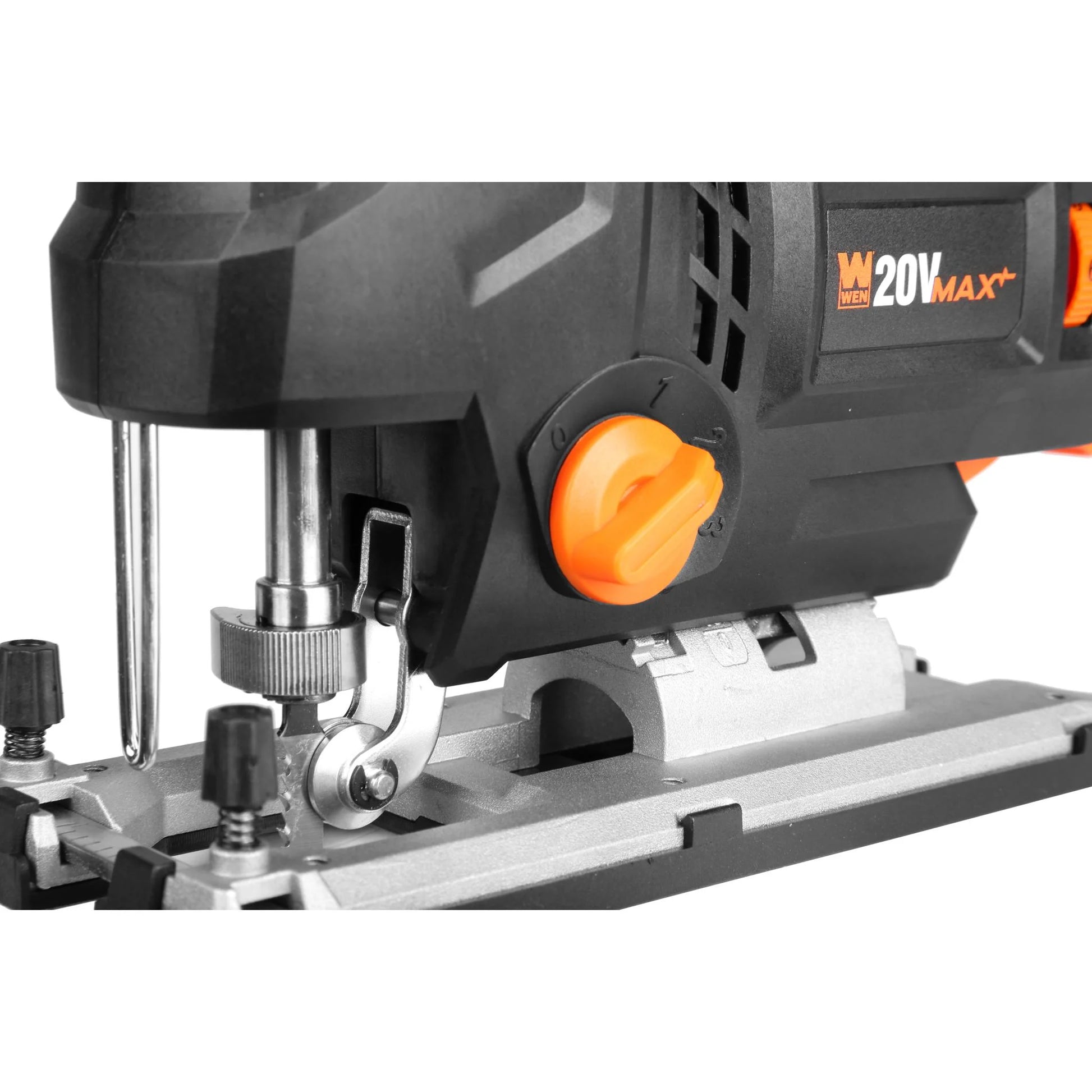 WEN 20V Max Cordless Brushless Auto-Speed Jigsaw with 4.0Ah Lithium Ion Battery and Charger