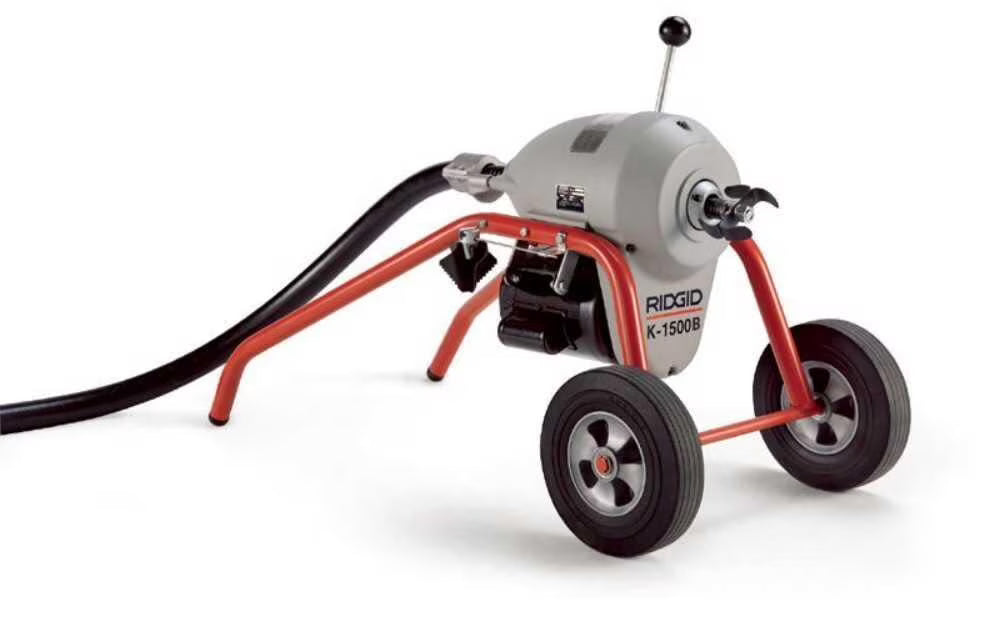 Ridgid K-1500B Sectional Machine With A-1 Mitt A-12 Pin Key And Rear Guide Hose