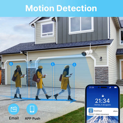 Hiseeu Wireless Security System w/4 Cameras, 2 Way Audio, & 1TB Hard Drive