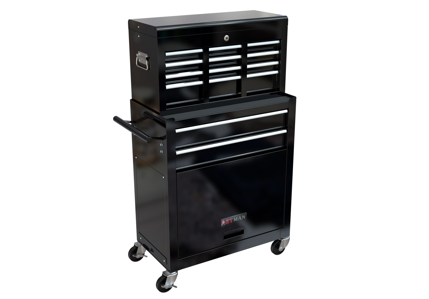 High Capacity Rolling Tool Chest with Wheels and Drawers, 8-Drawer Tool Storage Cabinet