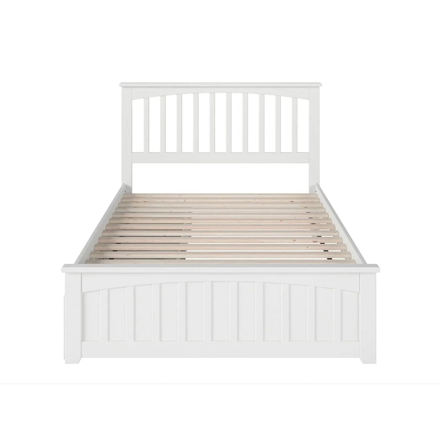Leo & Lacey Urban Full Storage Platform Bed in White