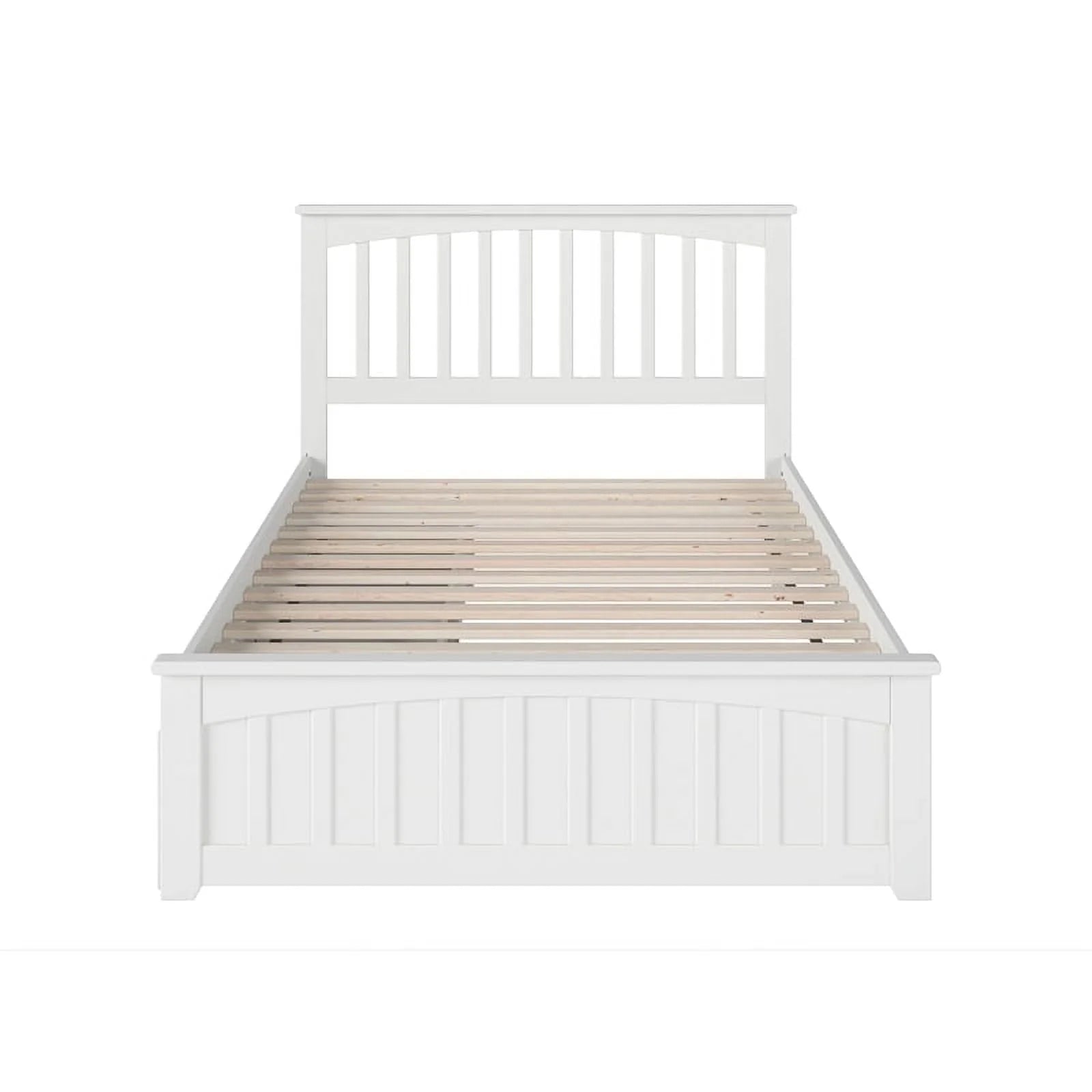 Leo & Lacey Urban Full Storage Platform Bed in White