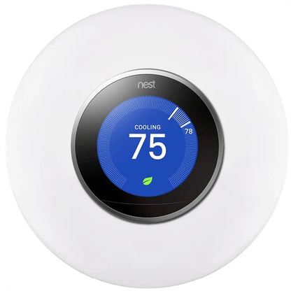 Google Nest Learning Smart Thermostat - 3rd Generation - Stainless Steel T3007ES Bundle with Deco Essentials Wall Mount Plate Cover Kit for Google Nest Thermostat
