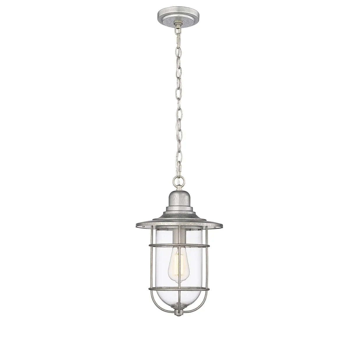 Millennium Lighting 1 Light Outdoor Hanging Lantern in Galvanized