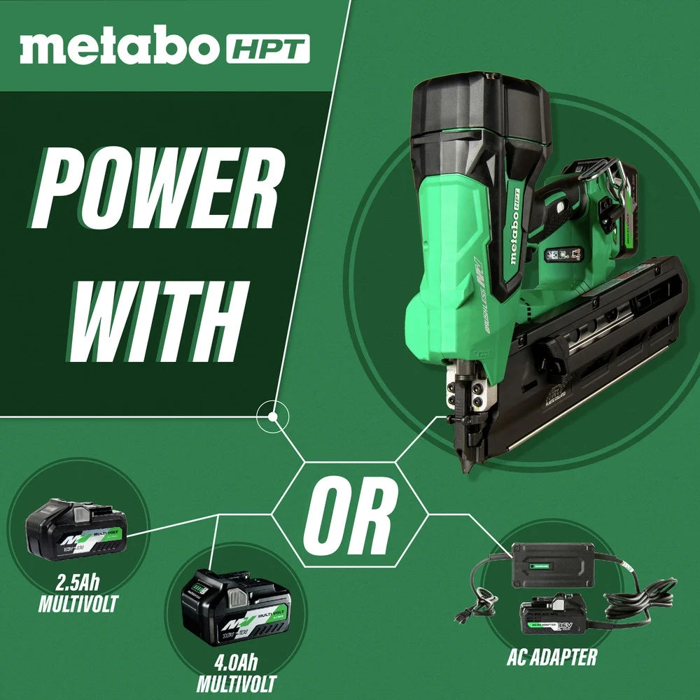 MultiVolt 36V Brushless Lithium-Ion 21 Degree Cordless Framing Nailer Kit (2.5 Ah)
