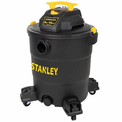Stanley SL18199P14A, 14 Gallon, 6 HP, Cartridge Wet/Dry Vacuum Cleaner, 6' Hose, Yellow
